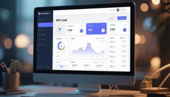 A screenshot-style concept showing a P2P lending platform dashboard.